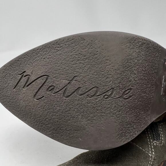 Matisse Laney Suede Leather Ankle Bootie Tassel Womens 10M Western Chunky Heel - Picture 10 of 13